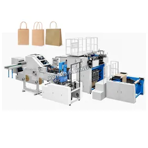 Neues Produkt Food Sheet Feed Voll automatischer Griff Brown Paper Bag Making Machine