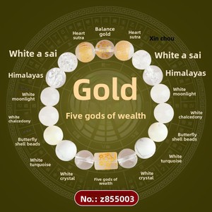 Vòng tay đá tự nhiên nguyên chất ngũ hành (Vàng, Gỗ, Thủy, Hỏa, Đất) đa năng, hàng chính hãng dành cho nam nữ, cặp đôi - Product Image 6