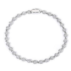 Premium B2B Wholesale VVS Moissanite Moon Cut <b>Bead</b> <b>Bracelets</b> S925 Silver 18K Gold Plated Bezel Set Hip Hop Jewelry OEM - Product Image 1