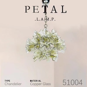 Floral Glass Chandelier 45 Cm Diameter Round <b>LED</b> <b>Light</b> Fixture For Bedroom Restaurant Lighting - Product Image 5