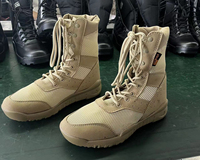 Bottes de combat pour hommes en cuir microfibre imperméable, antidérapantes, respirantes, à lacets, tactiques, pour moto