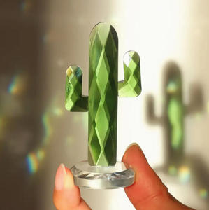 <span class=keywords><strong>Cactus</strong></span> de Cristal, Bonito <span class=keywords><strong>Cactus</strong></span> de Vidrio, Soporte para Anillos, Decoración - Product Image 1