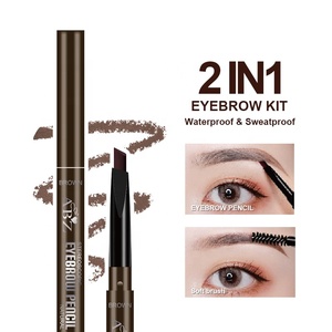 Lápiz de cejas con logotipo personalizado, lápiz de cejas de <span class=keywords><strong>maquillaje</strong></span> 3D resistente al agua de etiqueta privada con pincel - Product Image 3