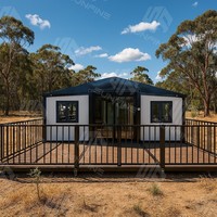 Contenedor plegable para el hogar Casas de madera Refugio prefabricado Eps Apartamento modular Casa pequeña con cocina y baño