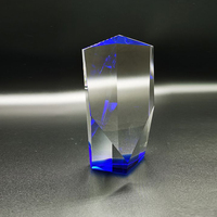 Vente directe d'usine Souvenir fait à la main tailles personnalisées trophée en verre vierge