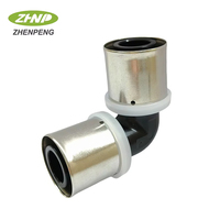 Raccord de Pression Coudé à 90 Degrés en Alliage de Cuivre pour Tuyau Multicouche PEX-Al Durable, Connecteur de Plomberie pour Alimentation en Eau, Vente en Gros, Offre Spéciale