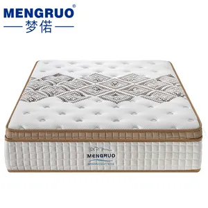 Hot-Selling 8 / 10 / 15 / 20 Inch Extra Soft Deluxe Memory Foam Euro Pillow Top Pocket Spring Coil Mattress Queen Size