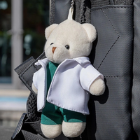 Porte-clés en peluche doux et personnalisés en forme d'ours Teddy, jouets pour vétérinaires à bas prix