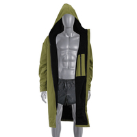 Robe de surf coupe-vent personnalisée grande taille pour hommes, femmes, garçons et filles, robe de change imperméable à capuche, parka de bain à manches longues
