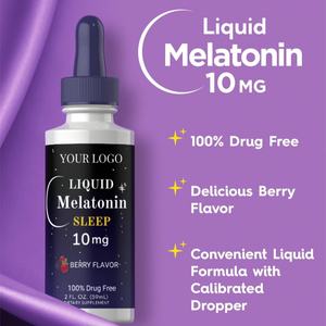 Grosir kualitas tinggi Theanine Ashwaganda Liposomal naturmade 98% suplemen jumlah besar 60mg 5mg 3mg 10mg Melatonin tetes untuk tidur - Product Image 5