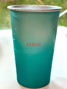 Gobelet isotherme réutilisable en aluminium de qualité alimentaire, 450 ml, avec logo personnalisé, changeant de couleur à froid, pour cola, café glacé américain, bière - Product Image 4