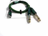 Cable de audio tipo C a doble AUX de 6,35 mm, transmisión Hi-Fi sin pérdidas para mezcladores y amplificadores de potencia