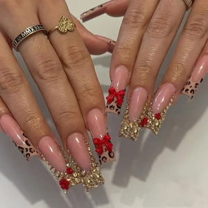 <span class=keywords><strong>Uñas</strong></span> Postizas Semimanuales al Por Mayor a Bajo Precio, Estilo Y2K Millennium Girl, Combinación de Colores <span class=keywords><strong>Rosa</strong></span> <span class=keywords><strong>y</strong></span> Negro con Estrellas de Leopardo, Cerezas <span class=keywords><strong>y</strong></span> Planetas - Product Image 3