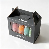 Boîte cadeau personnalisée pour boissons avec compartiments – Emballage pour miel, soda, eau, jus, boissons au miel, canettes et bouteilles en verre avec fenêtre