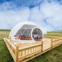 Tenda Kubah Geodesik Besar, Rumah Kubah Transparan, Tenda Glamping Mewah untuk Hotel, Resort, Acara Taman