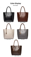 KAIDIFEINIROO 2026 Nouveau Sac à Main Femme Deux Pièces Tendance Grande Capacité en PU avec Fermeture Éclair Sac Fourre-tout Sac à Bandoulière Sac de Bureau