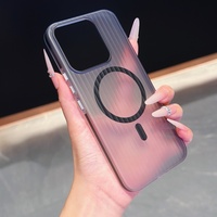 Étui de chargement magnétique sans fil à rayures ondulées pour iPhone 18 Pro 17E 16E 17 Air 16 Pro Max 15 Plus 14 13 12 – Coque mate
