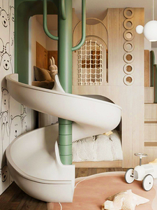 <span class=keywords><strong>Letto</strong></span> <span class=keywords><strong>a</strong></span> castello per bambini con scivolo in stile Wabi Sabi design per bambini <span class=keywords><strong>letto</strong></span> per bambini della metà del secolo con scivolo rotante <span class=keywords><strong>a</strong></span> forma di arco - Product Image 2