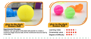 Boules d'escalade colorées pour enfants, jouet éducatif, kit de jeu contenant des météores, lumineux, clignotant, jeu d'éducation scientifique, Diy, pour tout-petits - Product Image 4