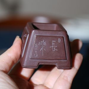 Maceta Cuadrada Mini Zisha para Bonsái, Hecha a Mano, del Tamaño de una Palma, Extra Pequeña - Product Image 3