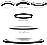 Taille personnalisée Intérieur Moderne Cercle Rond Led Plafonniers Luminaires Lustre pour Hôtels Restaurants Cafés Salon