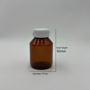 Пластиковая бутылка ST 200 мл, красная, для медицинских препаратов, с откидной крышкой, прозрачная упаковка для мягких капсул, конфет, таблеток - Product Image 2