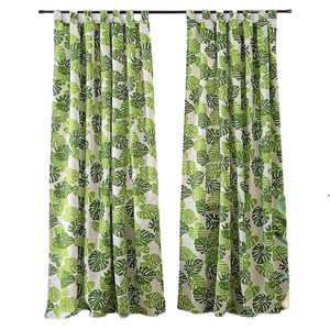 100% Blackout Eco-Friendly Modern Waterproof Window Cortinas-White Cotton Velvet Bird Floral Print Woven Pattern Hoteles Home - Product Image 6