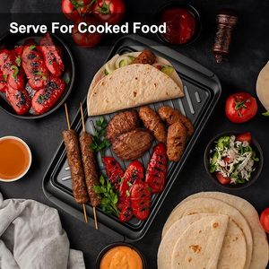 塑料不粘双面煎锅 12 英寸双面烧烤锅和煎锅，适合烧烤，可放入洗碗机清洗 - Product Image 2