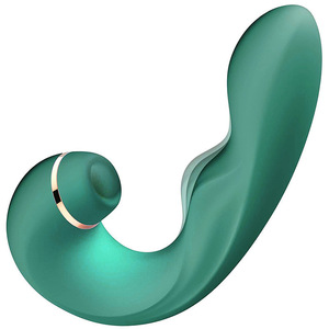 Vibratore 2 in 1 per Adulti, Stimolatore Femminile per Punto G, Clitoride e Labbra, in ABS + Silicone, Impermeabile IPX7, Ricarica USB - Product Image 1