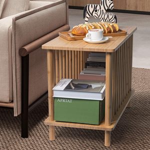 Tre Bàn cà phê trang trại với lưu trữ mộc mạc Cocktail bảng, vuông Bàn cà phê phòng họp phòng khách - Product Image 4