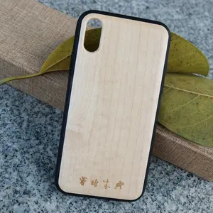 Casing ponsel kayu desain kustom baru