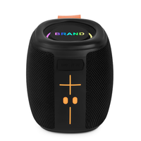 Haut-parleur sans fil portable avec grand haut-parleur de 66 mm, 5 W, étanche IPX4, lumière RGB, microphone intégré, haut-parleur de camping en plein air