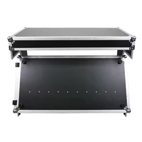 Mallette à outils personnalisée imprimée OEM pratique en alliage d'aluminium, prête à l'emploi, équipement DJ, mallette de vol pour table, plateau pour ordinateur portable tout pliable!