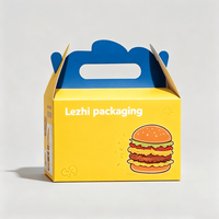 Emballage en papier alimentaire personnalisé, boîte à poulet frit, boîte à hamburger, boîtes à poulet à emporter