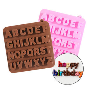 Voorraad Letter Chocolade Siliconen Mallen Letter Stencils Mal Of Het Maken Van Chocolade Biscuit Cake Bakken Dessert Gummy Fondant - Product Image 2