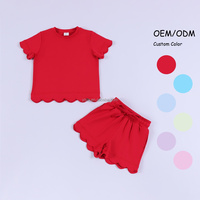 Ensemble Haut et Short Été pour Bébé Fille, Tenue Festonnée pour Enfants, Ensemble Deux Pièces pour Petites Filles, Vêtements Bébé 2026