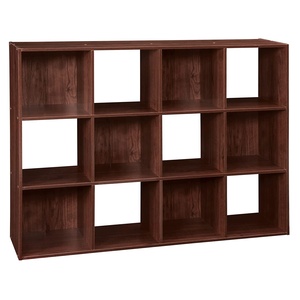 Estante de almacenamiento apilable de madera para sala de estar moderna, organizador de estantería, estantería - Product Image 1