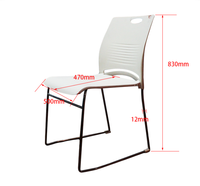 Chaises de conférence, de loisirs et de bureau contemporaines, empilables, avec cadre en métal massif, 813-A