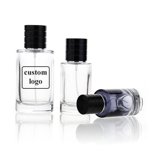 Color azul degradado Hombres Parfum vacío Botol 30ml 1oz Cilindro Colonia Atomizador Botellas de perfume de vidrio en aerosol redondo - Product Image 2