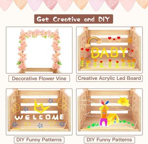 Armario <span class=keywords><strong>de</strong></span> caja <span class=keywords><strong>de</strong></span> madera para Baby Shower-Cesta <span class=keywords><strong>de</strong></span> bebé neutral <span class=keywords><strong>de</strong></span> género Regalos <span class=keywords><strong>de</strong></span> bienvenida Bebé <span class=keywords><strong>Embarazo</strong></span> Regalos para nuevos padres - Product Image 6