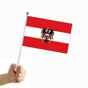 <span class=keywords><strong>Bandera</strong></span> de <span class=keywords><strong>Austria</strong></span> para Agitar con la Mano, Precio de Fábrica al por Mayor 2026, con Asta, 100% Poliéster - Product Image 1
