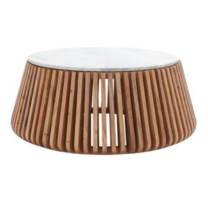 Table basse ronde en bois de qualité supérieure, design de collection - Product Image 1