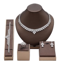 Parure de bijoux étanche en argent S925 avec moissanite et zircone, style arabe, pour femme, pour fiançailles et mariage, fournitures personnalisées