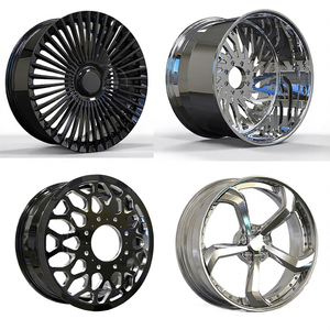 Neue Konkave Chrom <span class=keywords><strong>2</strong></span>/<span class=keywords><strong>3</strong></span>-Teilige 22-26 Zoll Geschmiedete Aluminiumlegierung Räder mit 40mm ET-Design Zeichnungen - Product Image 2