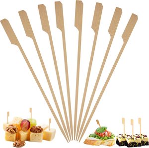 Vente en gros <span class=keywords><strong>de</strong></span> brochettes <span class=keywords><strong>de</strong></span> viande en bambou pour barbecue 9cm 15cm <span class=keywords><strong>de</strong></span> brochettes jetables en bambou pour barbecue - Product Image 4