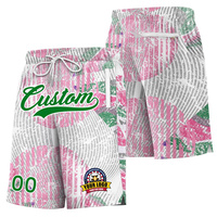 Short de basket-ball à motif de sublimation Short unisexe en maille pour l'entraînement physique et le sport en maille avec poche