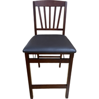 Chaise de comptoir de restaurant coussin en PU pratique et pratique de haute qualité chaise de comptoir pliable en bois simple moderne pour la maison