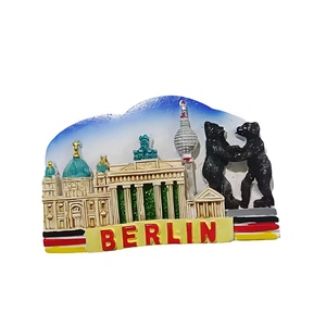 Imán de Resina Personalizado con Diseño de Oso de Berlín, Pintado a Mano en 3D, Puerta de Brandenburgo, Bandera de <span class=keywords><strong>Alemania</strong></span>, Recuerdo Turístico, Venta al Por Mayor - Product Image 1