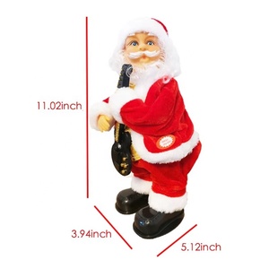 Électrique Père Noël dansant avec de la <span class=keywords><strong>musique</strong></span> <span class=keywords><strong>Twerk</strong></span> ing Père Noël jouer de la guitare secouer les hanches fesses cadeaux ornement de Noël - Product Image 2