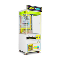 Machine à griffes entièrement transparente, commerciale, à monnayeur et code QR, pour attraper les peluches et poupées, machine d'arcade